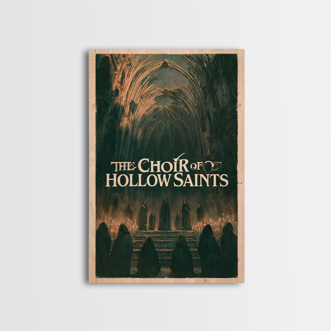 The Choir Of Hollow Saints, English Language Horror Movie Poster, 1970s Horror Art, Retro Horror Movie Art, Framed Canvas Print