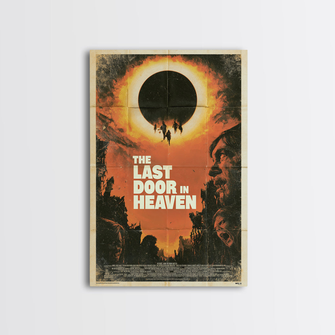 The Last Door In Heaven, English Language Horror Movie Poster, 1970s Horror Art, Retro Horror Movie Art, Framed Canvas Print