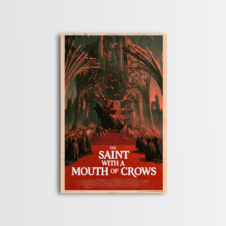 The Saint With A Mouth Of Crows, English Language Horror Movie Poster, 1960s Horror Art, Retro Horror Movie Art, Canvas Print