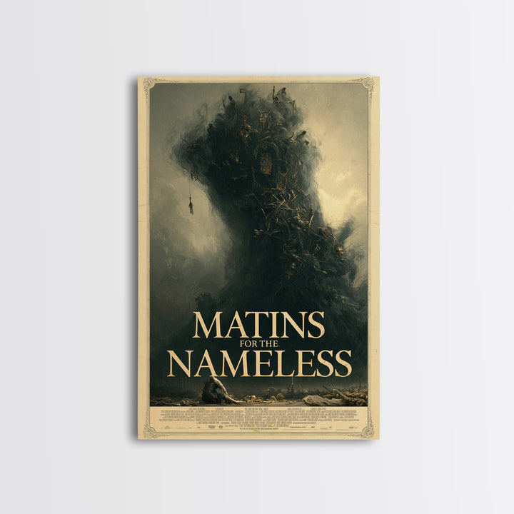 Matins For The Nameless, English Language Horror Movie Poster, Gothic Nightmare Art, Classic Monster Poster, Canvas Print