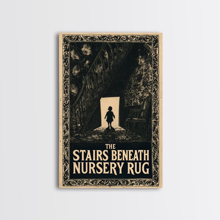 The Stairs Beneath The Nursery Rug, English Language Horror Movie Poster, Decadent Line Art, Gothic Cinema Wall Art