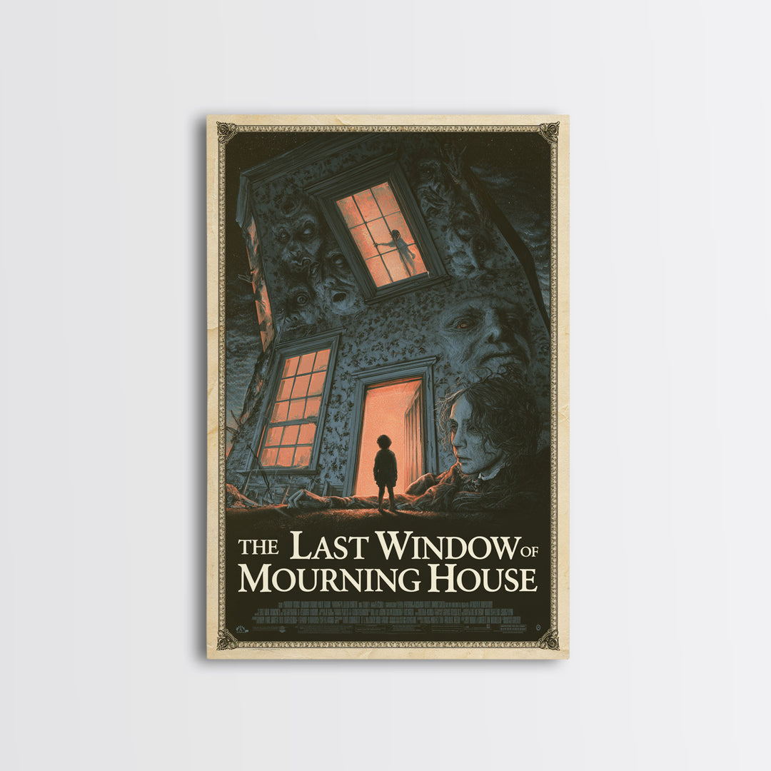 The Last Window Of Mourning House, English Language Horror Movie Poster, Gothic Nightmare Art, Classic Monster Poster