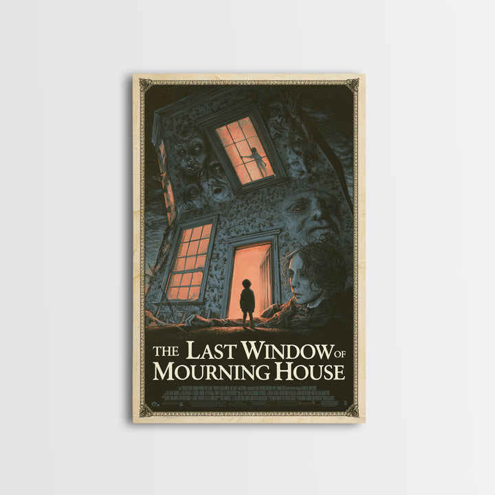 The Last Window Of Mourning House, English Language Horror Movie Poster, Gothic Nightmare Art, Classic Monster Poster