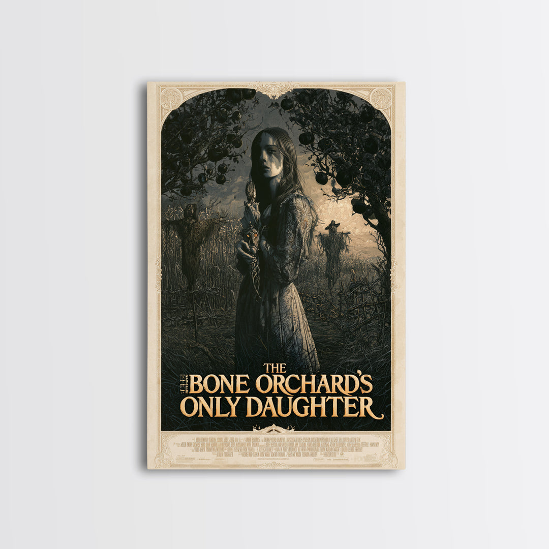 The Bone Orchard'S Only Daughter, English Language Horror Movie Poster, Stained Glass Gothic Art, Gothic Cinema Wall Art, Horror Wall Decor