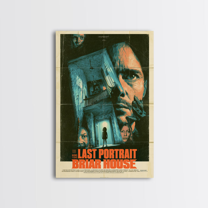 The Last Portrait Hung At Briar House, English Language Horror Movie Poster, Giallo Horror Art, Gothic Cinema Wall Art, Canvas Print