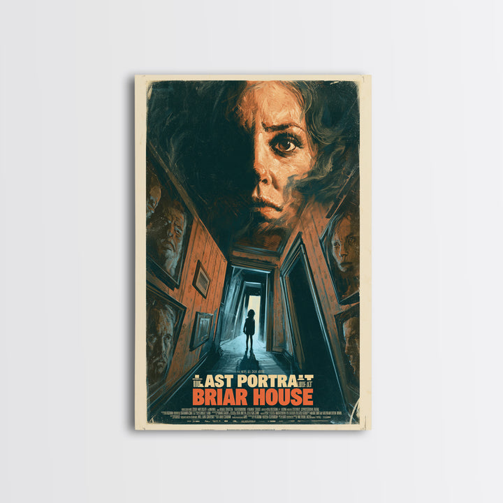 The Last Portrait Hung At Briar House, English Language Horror Movie Poster, Dark Romantic Horror Art, Cult Horror Poster, Canvas Print