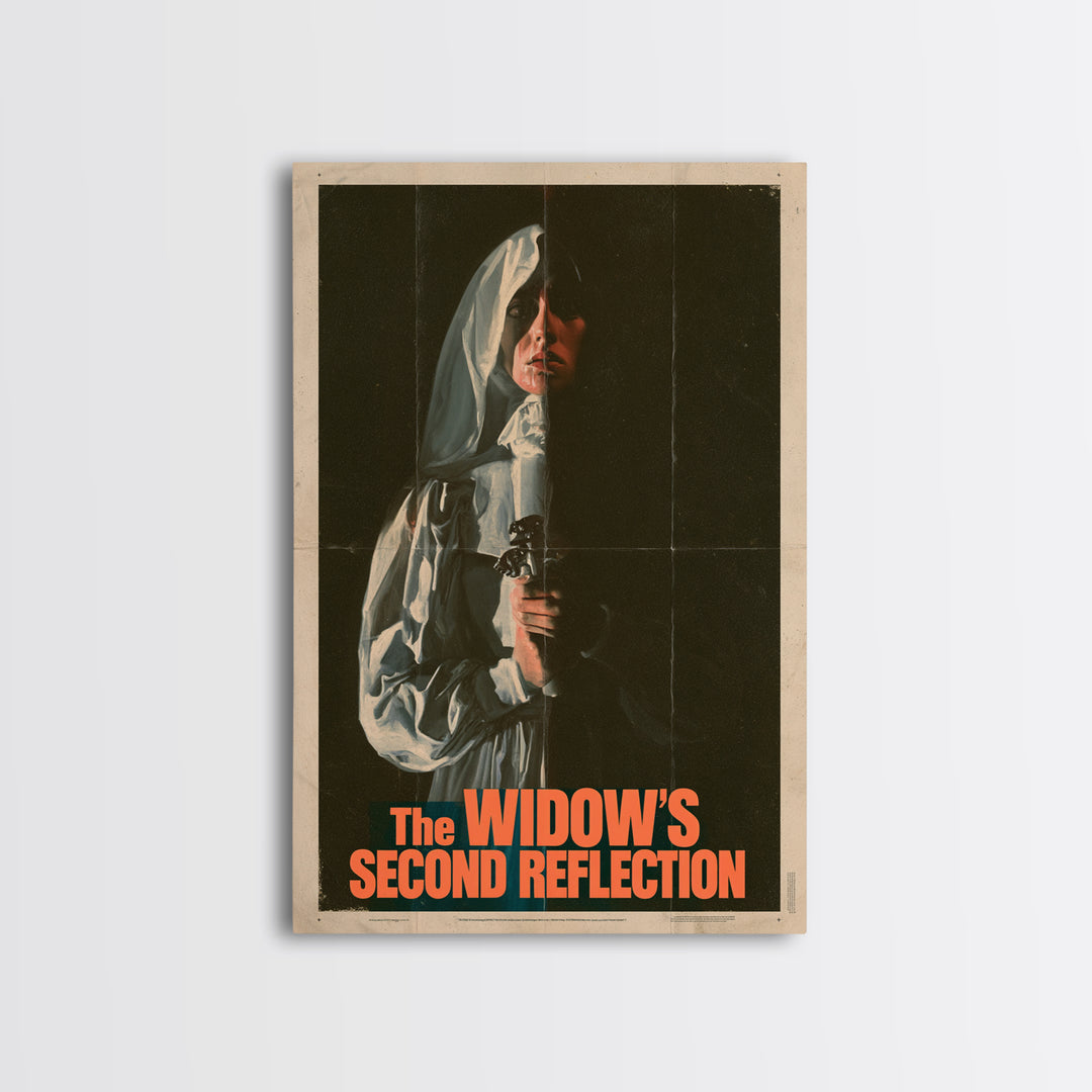 The Widow'S Second Reflection, English Language Horror Movie Poster, 1970s Horror Art, Classic Monster Poster, Canvas Print