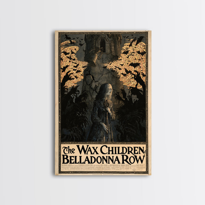 The Wax Children Of Belladonna Row, English Language Horror Movie Poster, Stained Glass Gothic Art, Gothic Cinema Wall Art, Canvas Print