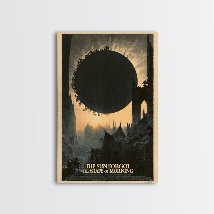 The Sun Forgot The Shape Of Morning, English Language Horror Movie Poster, Gothic Engraving Art, Classic Monster Poster