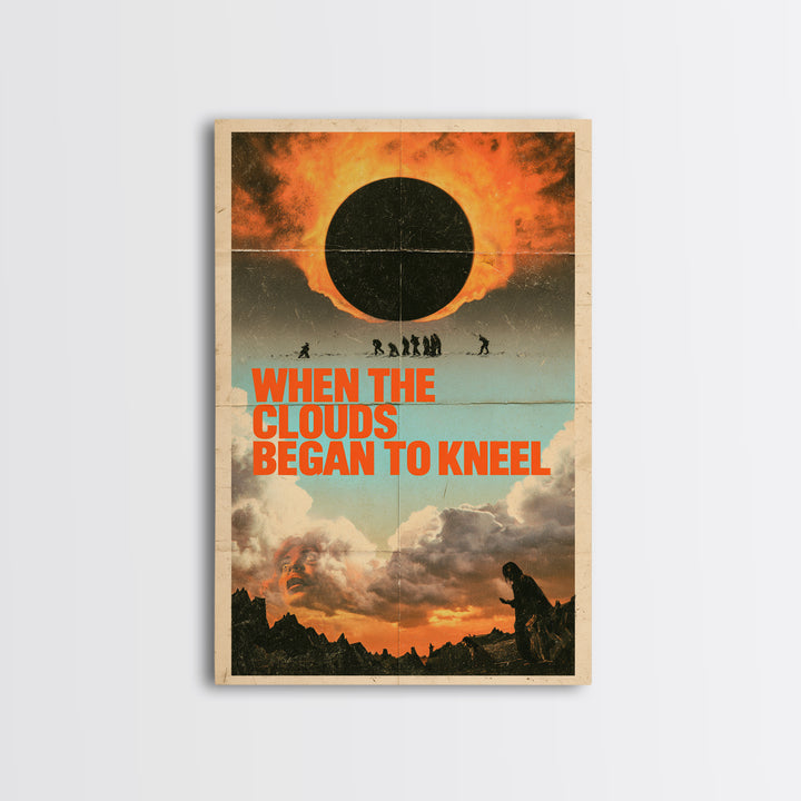 When The Clouds Began To Kneel, English Language Horror Movie Poster, 1970s Horror Art, Retro Horror Movie Art, Canvas Print