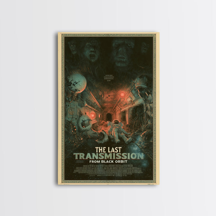 The Last Transmission From Black Orbit, English Language Horror Movie Poster, Dark Romantic Horror Art, Cult Horror Poster, Canvas Print