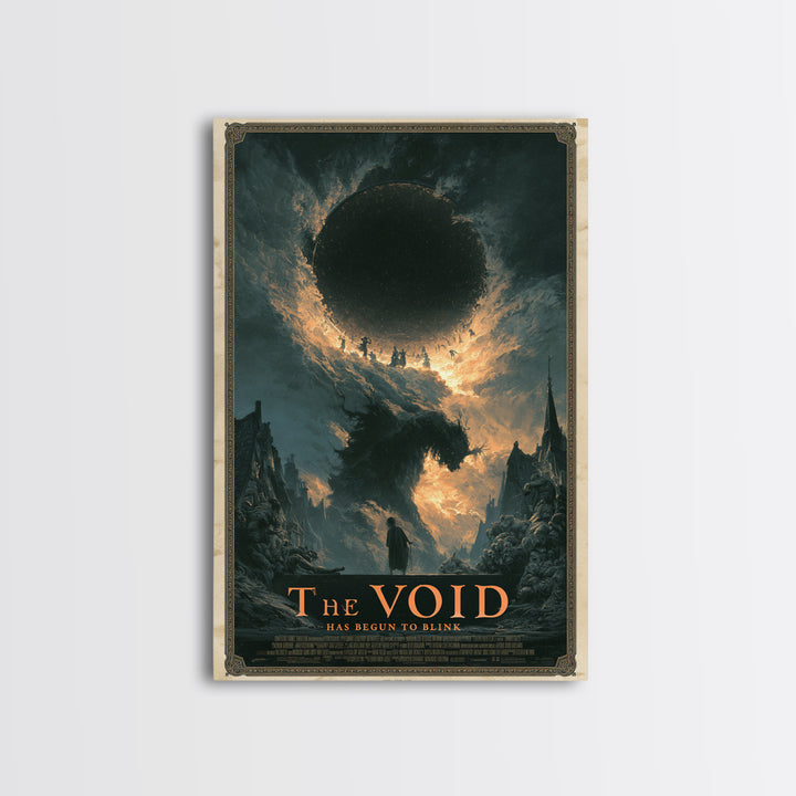 The Void Has Begun To Blink, English Language Horror Movie Poster, Gothic Nightmare Art, Cult Horror Poster, Canvas Print