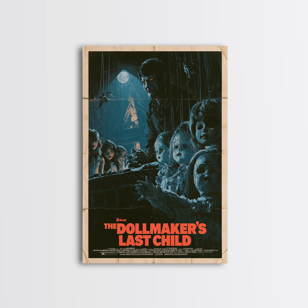 The Dollmaker'S Last Child, English Language Horror Movie Poster, 1970s Horror Art, Classic Monster Poster, Framed Canvas Print