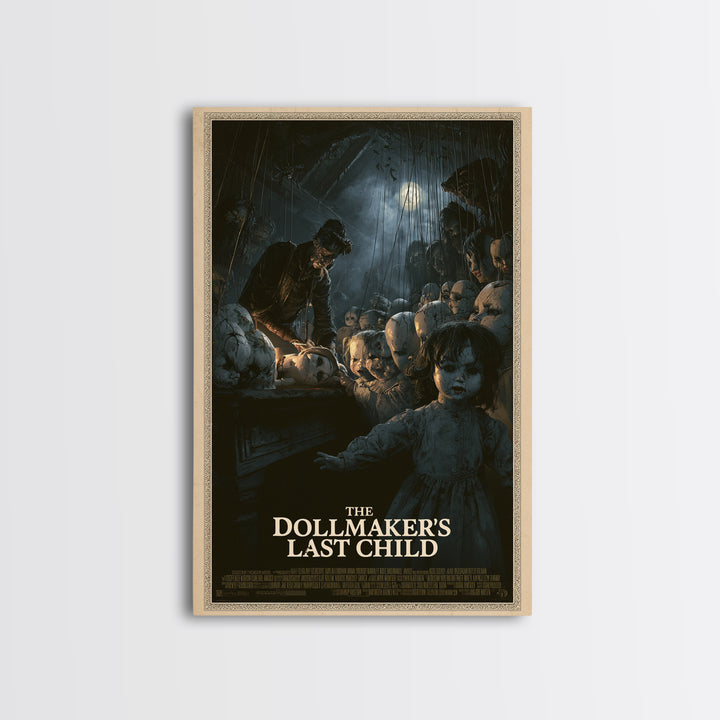 The Dollmaker'S Last Child, English Language Horror Movie Poster, Dark Romantic Horror Art, Retro Horror Movie Art, Canvas Print