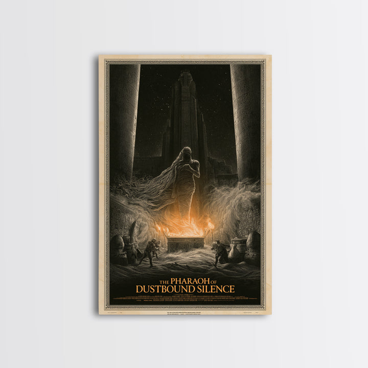 The Pharaoh Of Dustbound Silence, English Language Horror Movie Poster, Gothic Engraving Art, Classic Monster Poster, Horror Wall Decor
