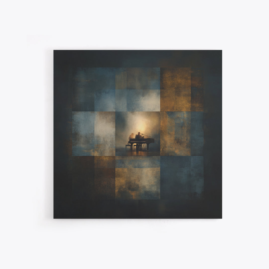Album Cover Abstract Grid Canvas Print, Music Studio Art, Painting from Photo, Studio Decor, Abstract Art, Rhythm, MSA-1x1-18