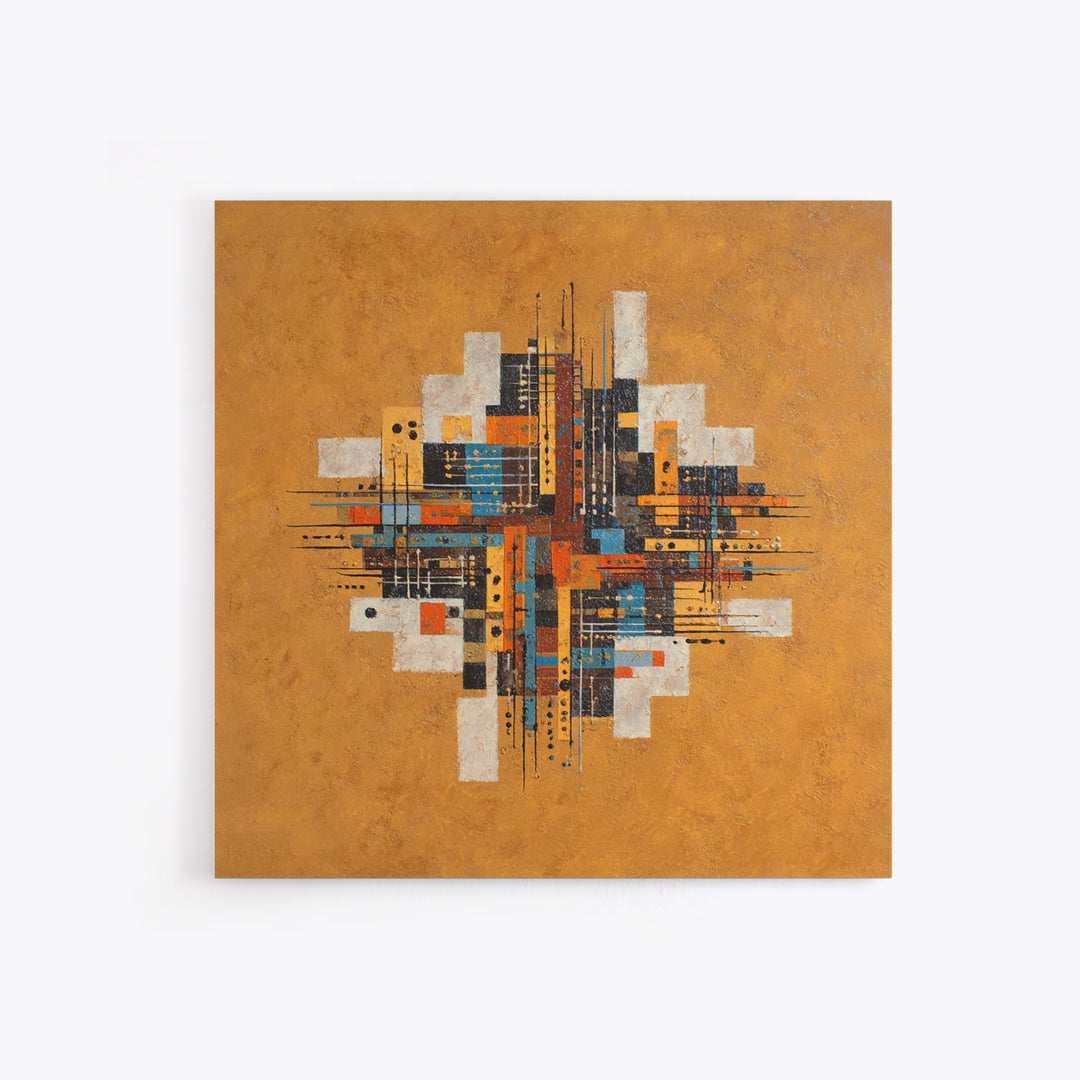 Abstract Rhythm Lines Like Painted Music Canvas Print, Music Studio Art, Custom Painting, Studio Decor, Abstract Art, Rhythm, MSA-1x1-23