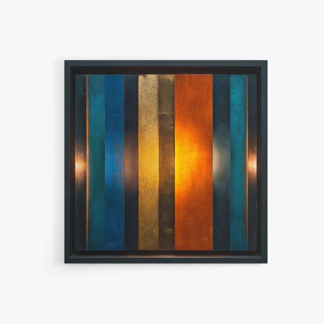 Abstract Sound Wave Framed Canvas Print, Music Studio Art, Digital Wall Art, Studio Decor, Rhythm, Commission Painting, MSA-1x1-28