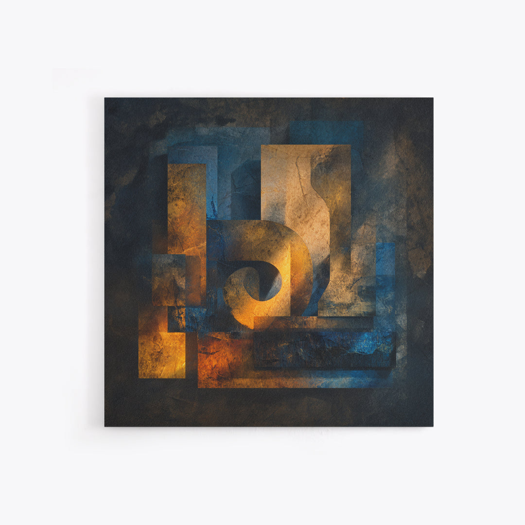 Musical Notes as Abstract Floating Shapes Without Framed Canvas Print, Music Studio Art, Teen Room Decor, Studio Decor, Rhythm, MSA-1x1-84
