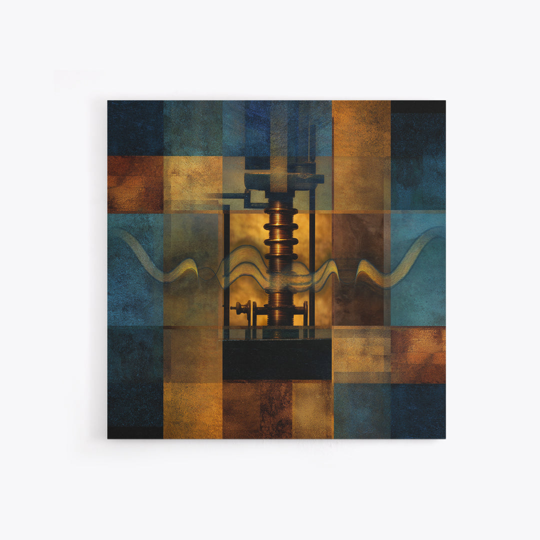Album Cover Abstract Grid Canvas Print, Music Studio Art, Music Lover Gift, Studio Decor, Fine Art, Rhythm, Textured Painting, MSA-1x1-90