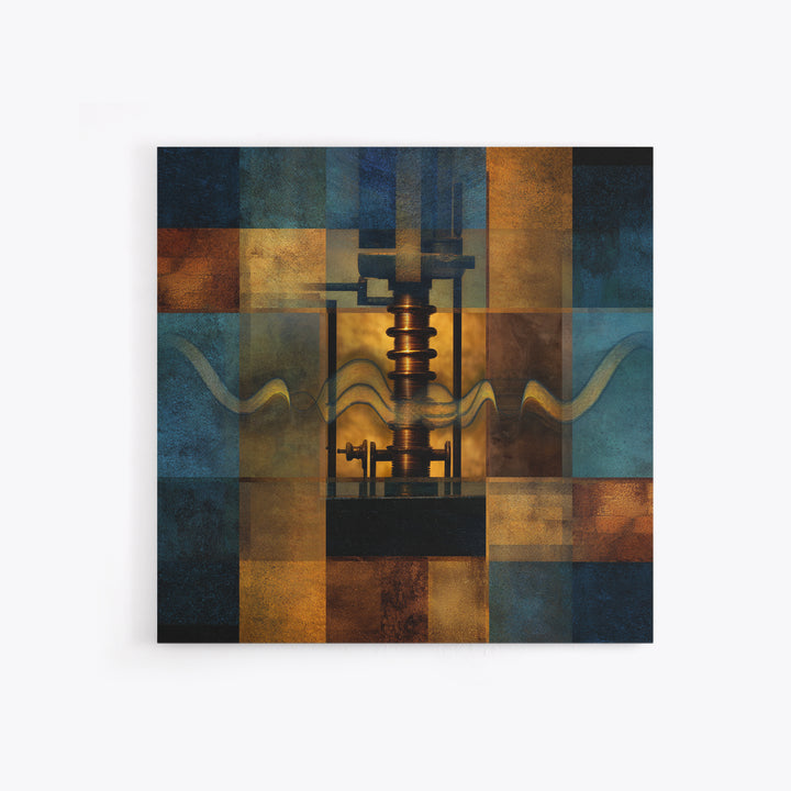 Album Cover Abstract Grid Canvas Print, Music Studio Art, Music Lover Gift, Studio Decor, Fine Art, Rhythm, Textured Painting, MSA-1x1-90