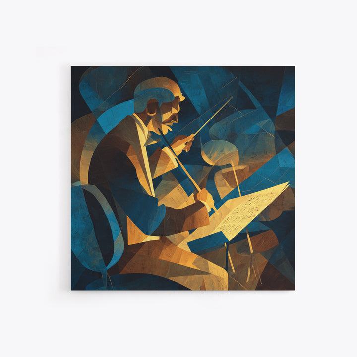 Orchestra Conductor Hands Canvas Print, Music Studio Art, Music Lover Gift, Studio Decor, Fine Art, Rhythm, Textured Painting, MSA-1x1-92