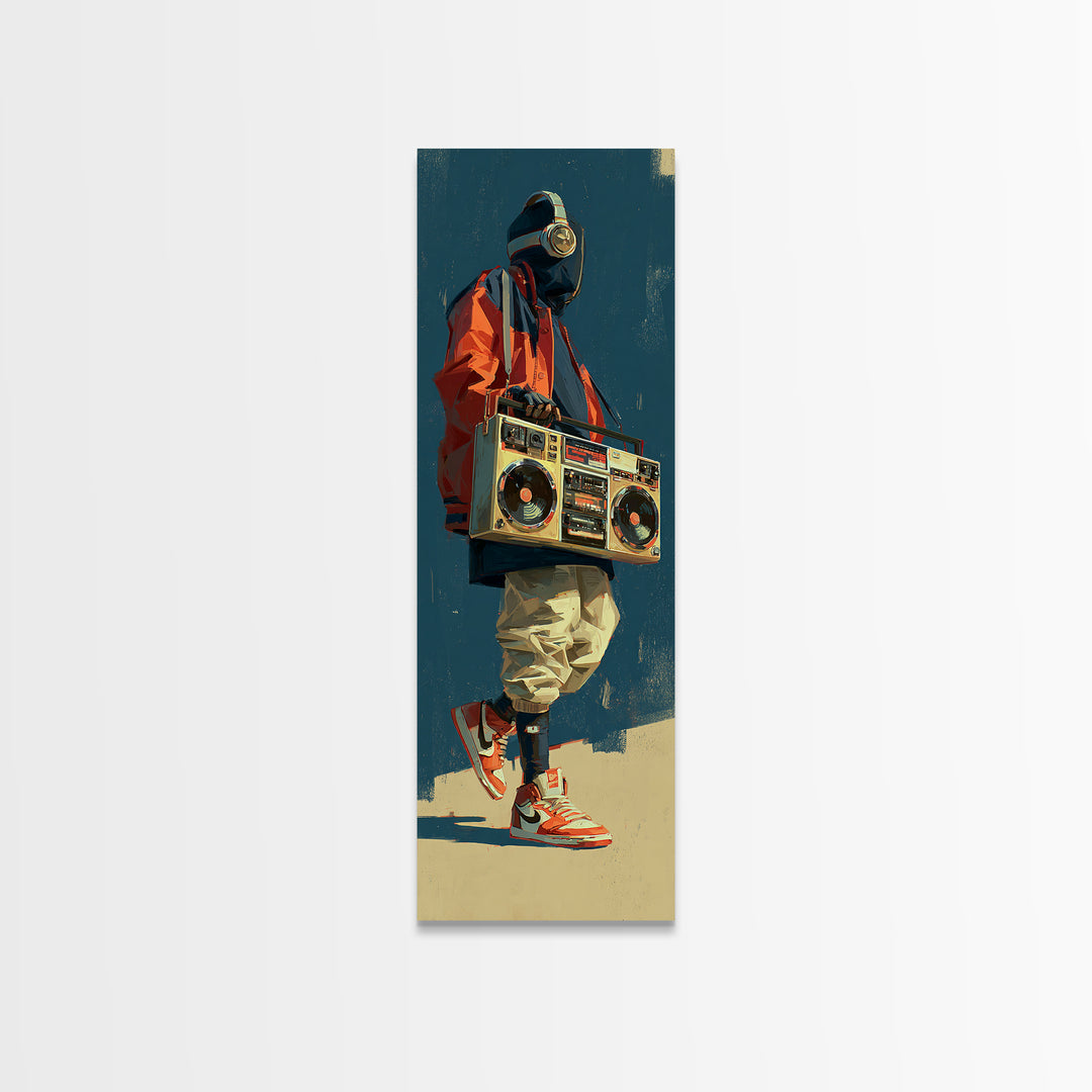 Hip Hop Boombox Framed Canvas Print, Music Studio Art, Modern Decor, Studio Decor, Fine Art, Rhythm, Home Decor, Wall Decor, MSA-1x3-29