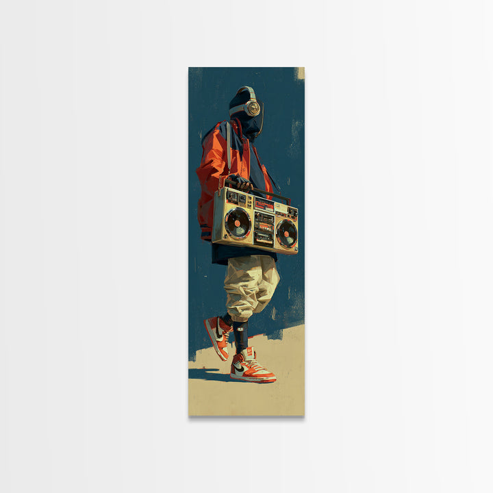 Hip Hop Boombox Framed Canvas Print, Music Studio Art, Modern Decor, Studio Decor, Fine Art, Rhythm, Home Decor, Wall Decor, MSA-1x3-29