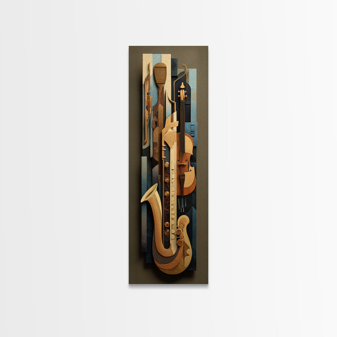 Soundproof Foam Pattern Transformed into Art Framed Canvas Print, Music Studio Art, Metal Wall Art, Studio Decor, MSA-1x3-31