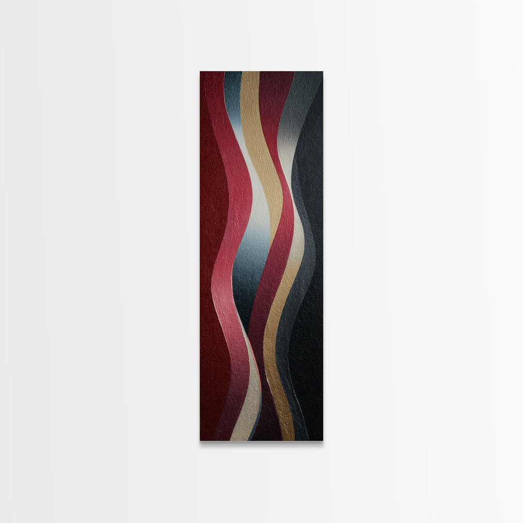 Abstract Rhythm Lines Like Painted Music Canvas Print, Music Studio Art, Wall Art, Studio Decor, Abstract Art, Rhythm, MSA-1x3-35