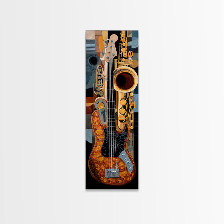 Bass Guitar Closeup Canvas Print, Music Studio Art, Teen Room Decor, Studio Decor, Fine Art, Rhythm, Art Print, MSA-1x3-49