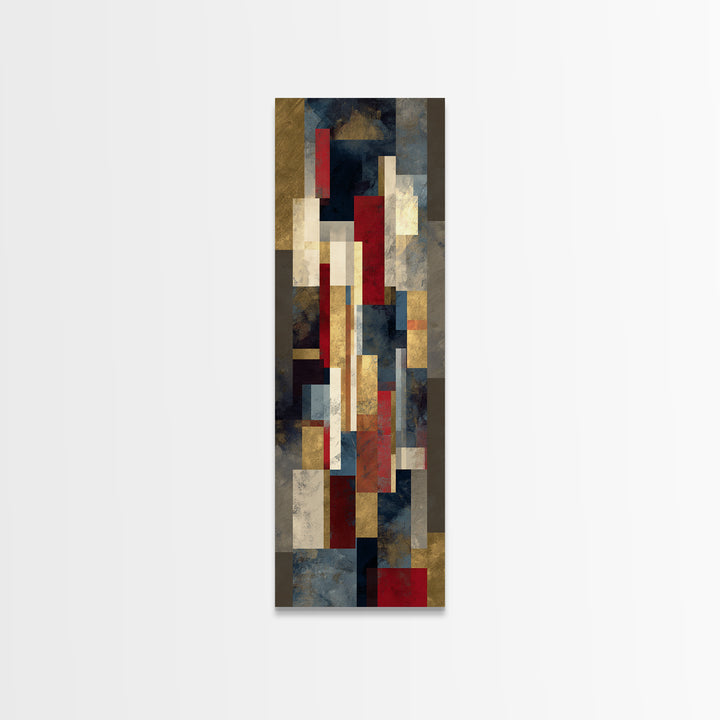 Album Cover Abstract Grid Framed Canvas Print, Music Studio Art, Personalized Art, Studio Decor, Abstract Art, Rhythm, MSA-1x3-54