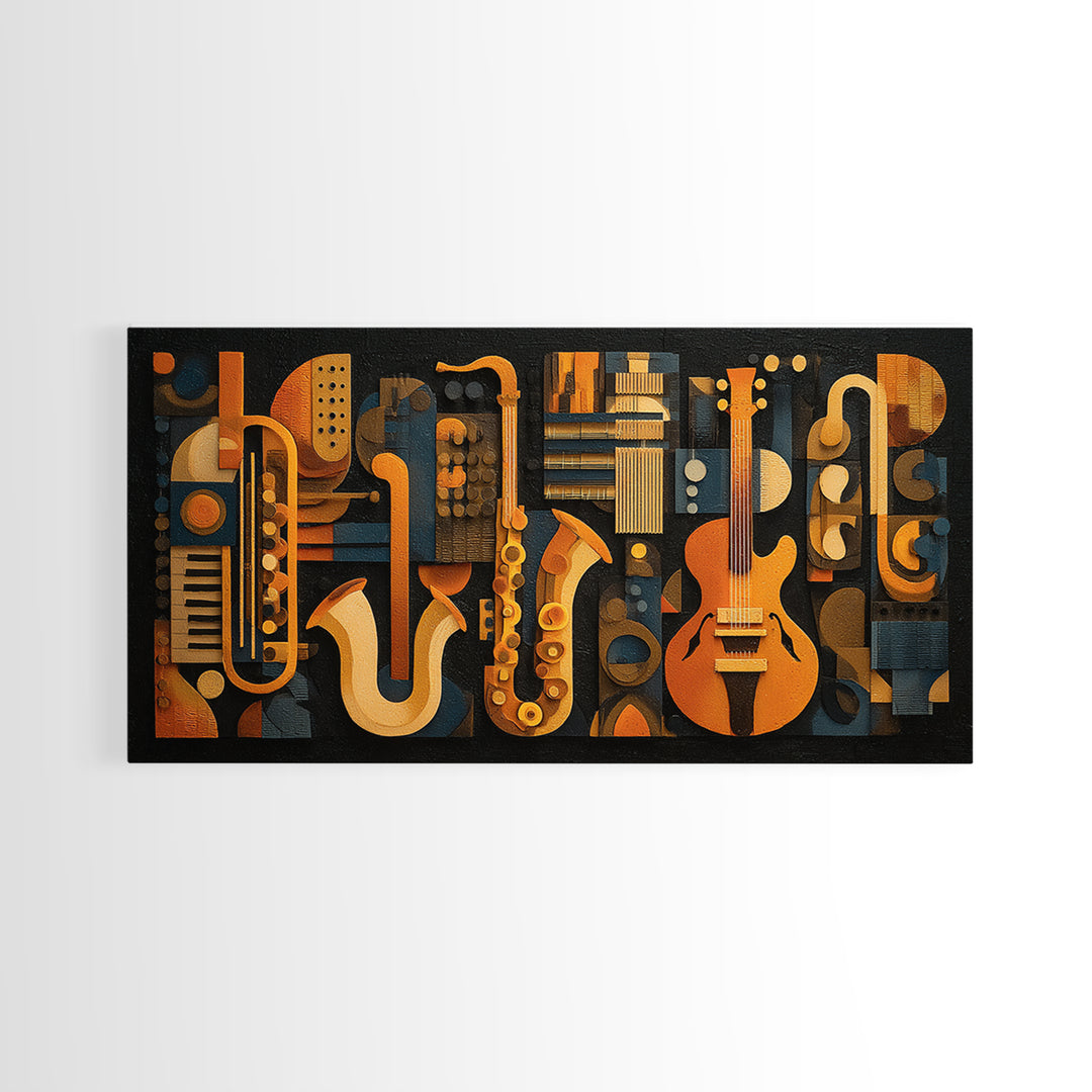 Soundproof Foam Pattern Transformed into Art Canvas Print, Music Studio Art, Studio Decor, Oil Painting, Rhythm, MSA-2x1-39