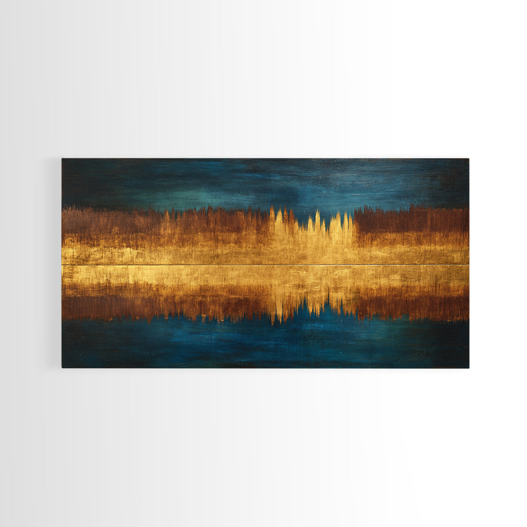 Abstract Sound Wave Framed Canvas Print, Music Studio Art, Custom Painting, Studio Decor, Abstract Art, Rhythm, Man Cave Decor, MSA-2x1-72