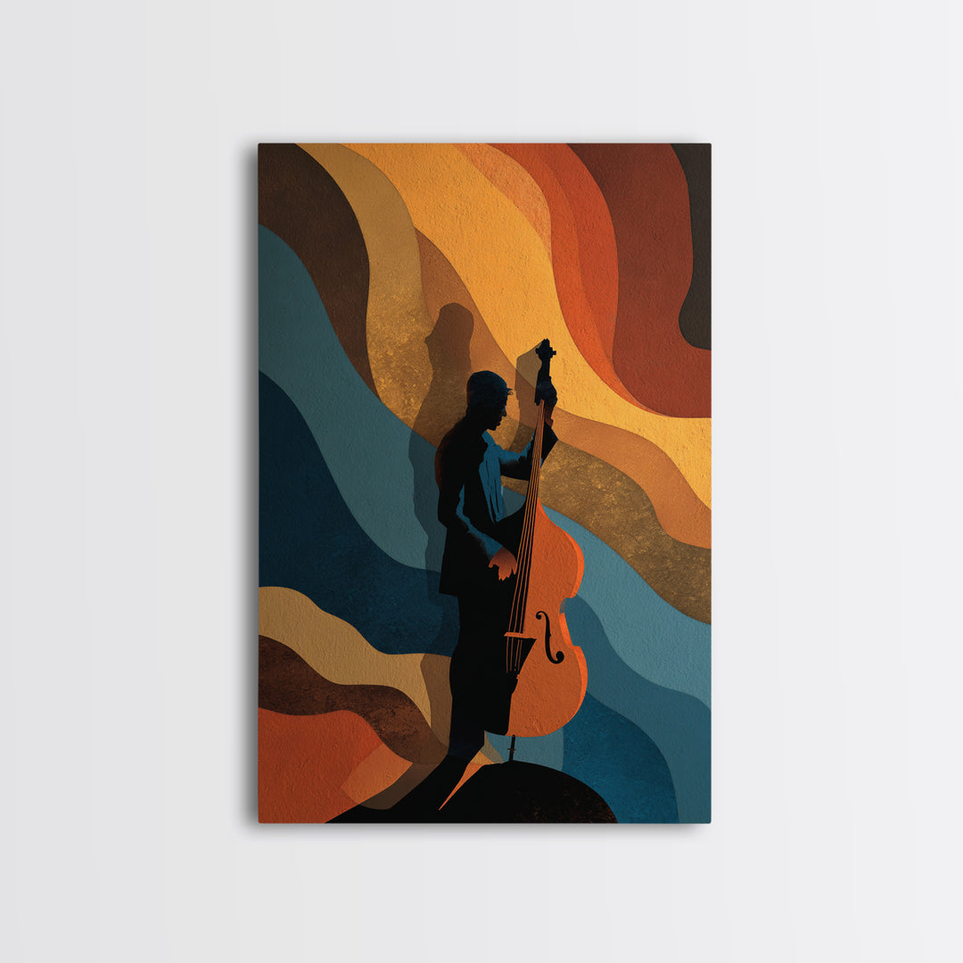 Abstract Sound Wave Framed Canvas Print, Music Studio Art, Minimalist Decor, Studio Decor, Fine Art, Rhythm, Scripture Wall Art, MSA-2x3-12
