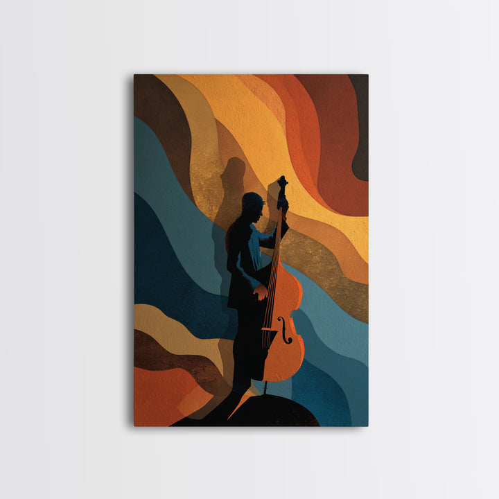 Abstract Sound Wave Framed Canvas Print, Music Studio Art, Minimalist Decor, Studio Decor, Fine Art, Rhythm, Scripture Wall Art, MSA-2x3-12