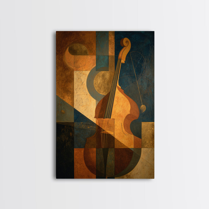 Musical Notes as Abstract Floating Shapes Without Framed Canvas Print, Music Studio Art, Printable Art, Studio Decor, Rhythm, MSA-2x3-68