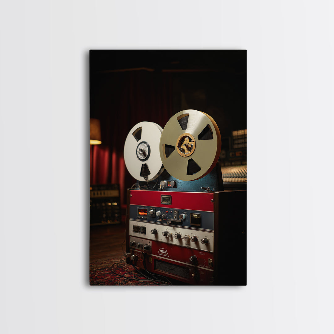 Recording Tape Reel Canvas Print, Music Studio Art, Wall Decor, Studio Decor, Rhythm, Wall Art Printable, Digital Download Art, MSA-2x3-70
