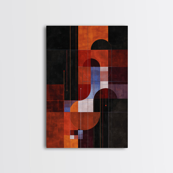 Album Cover Abstract Grid Framed Canvas Print, Music Studio Art, Music, Studio Decor, Abstract Art, Rhythm, Recording Studio, MSA-2x3-74
