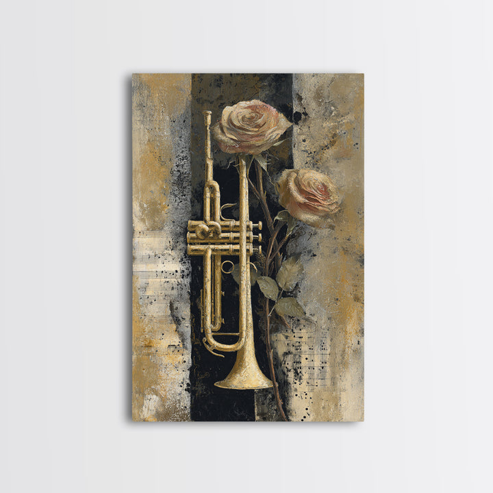 Headphones Around a Glowing Record Canvas Print, Music Studio Art, Painting from Photo, Studio Decor, Fine Art, Rhythm, MSA-2x3-91