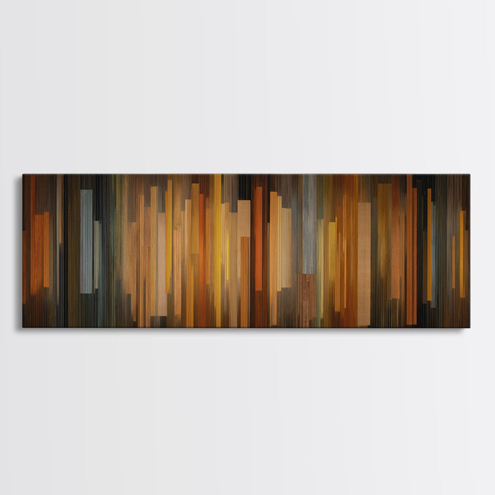 Abstract Rhythm Lines Like Painted Music Framed Canvas Print, Music Studio Art, Music Lover Gift, Studio Decor, Rhythm, MSA-3x1-15
