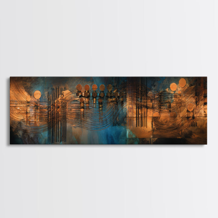 Album Cover Abstract Grid Canvas Print, Music Studio Art, Digital Wall Art, Studio Decor, Fine Art, Rhythm, Commission Painting, MSA-3x1-34