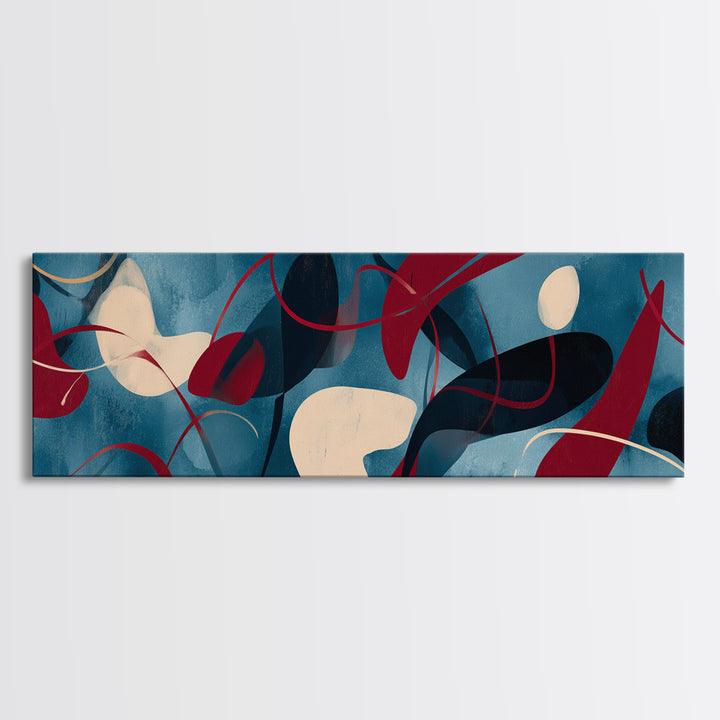 Abstract Rhythm Lines Like Painted Music Framed Canvas Print, Music Studio Art, Room Decor, Studio Decor, Abstract Art, Rhythm, MSA-3x1-63