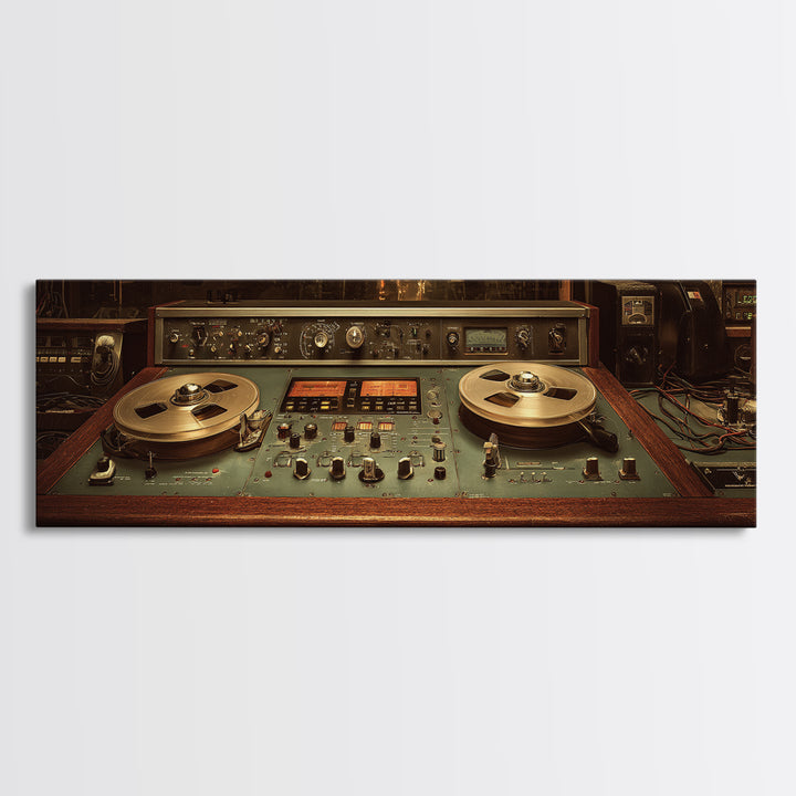 Recording Tape Reel Canvas Print, Music Studio Art, Wall Decor, Studio Decor, Rhythm, Wall Art Printable, Digital Download Art, MSA-3x1-78