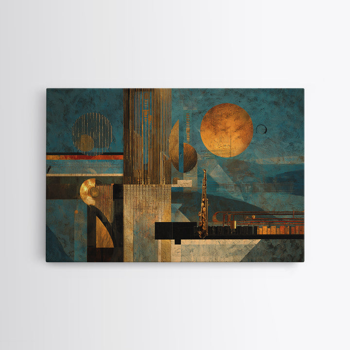 Album Cover Abstract Grid Canvas Print, Music Studio Art, Custom Painting, Studio Decor, Abstract Art, Rhythm, Man Cave Decor, MSA-3x2-22
