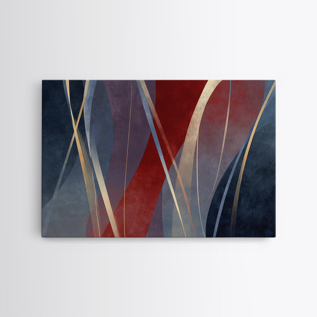 Abstract Rhythm Lines Like Painted Music Canvas Print, Music Studio Art, Paul Mccartney, Studio Decor, Fine Art, Rhythm, MSA-3x2-51