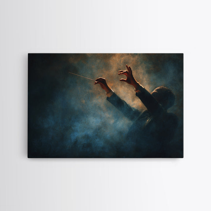Orchestra Conductor Hands Canvas Print, Music Studio Art, Modern Decor, Studio Decor, Fine Art, Rhythm, Home Decor, Wall Decor, MSA-3x2-72