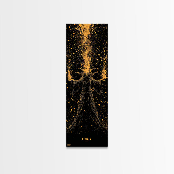 Erebus Mythology Gold Canvas Print, Dark Greek God Wall Art, Underworld Decor, Real Wood Framed Gold Print