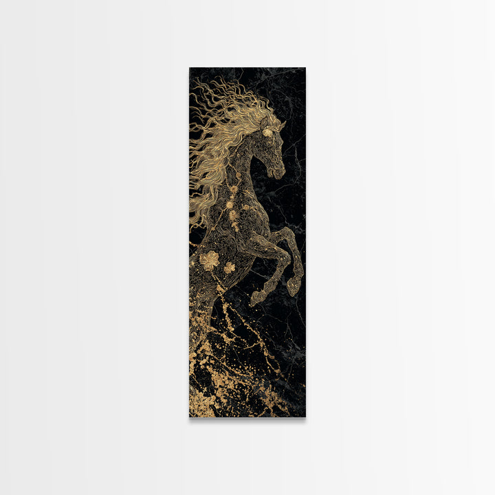 Norse Goddess Freyja Canvas Gold Art, Nordic Mythology Canvas Art for Dad Gift or Office Wall Decor, Elegant Viking Theme in Real Wood Frame
