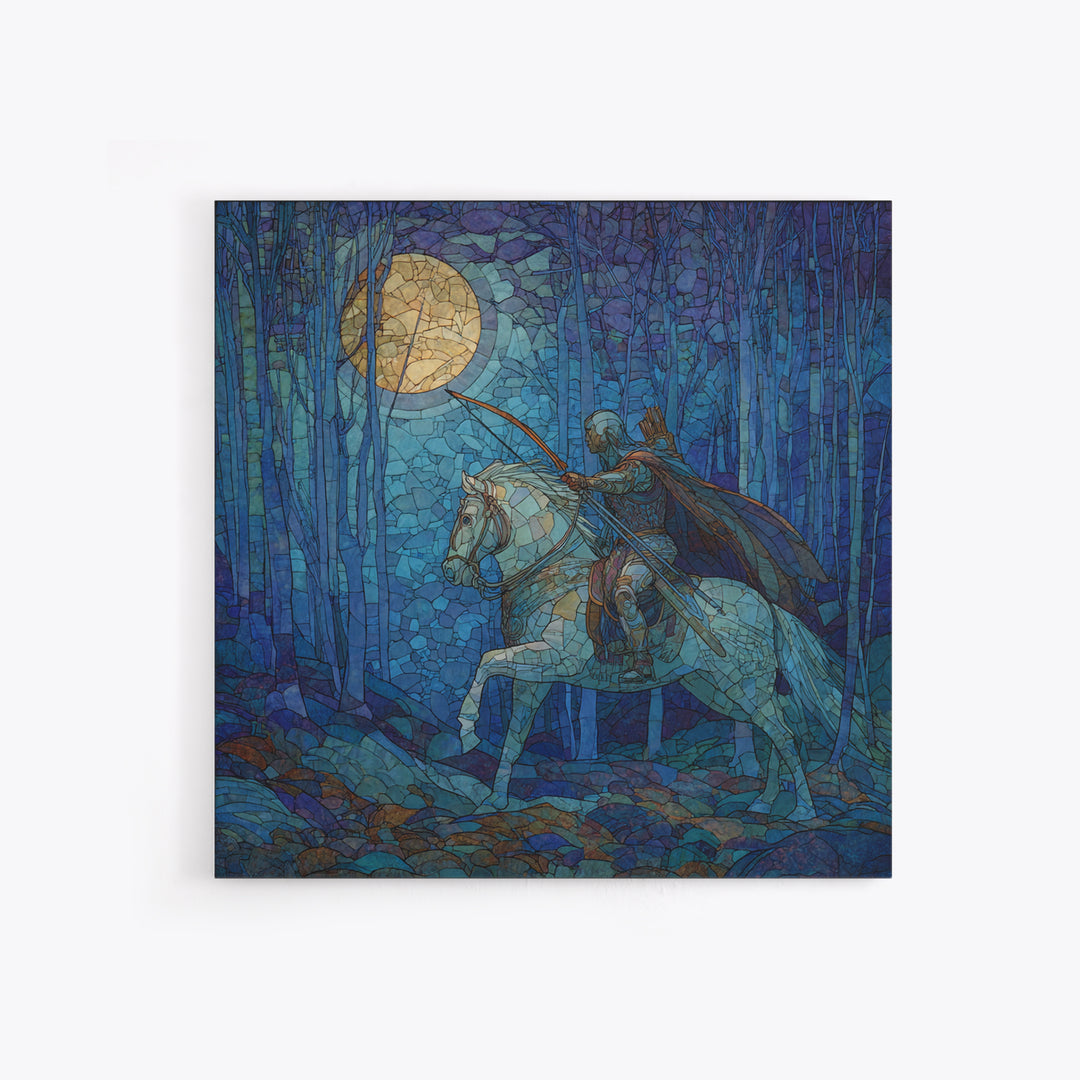 Centaur Archer in Misty Forest Framed Canvas Print, Mythological Art, Luxury Decor, Living Room Decor, Fine Art, Legend, MYT-1x1-40